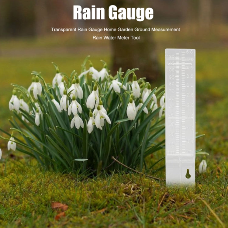 2pcs Plastic Transparent Outdoor Garden Rain Gauge Measuring Tool(25x4.5x2.7cm) Eurekaonline