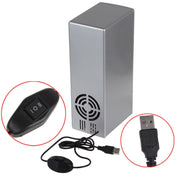 3.5W USB PC Mini Fridge Beverage Drink Cooler / Warmer, Size: 24.5 x 10.8 x 8.3cm(Silver) Eurekaonline