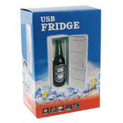3.5W USB PC Mini Fridge Beverage Drink Cooler / Warmer, Size: 24.5 x 10.8 x 8.3cm(Silver) Eurekaonline