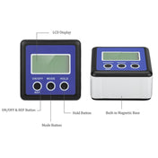 3 Button Mini Precision Magnetic Digital Tilt Box / Tilt Meter / Inclinometer(Blue) Eurekaonline