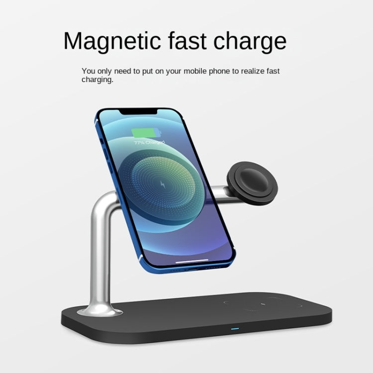 3 In 1 Magnetic Wireless Charger For iPhone12/13&iWatch&AirPods(White) Eurekaonline