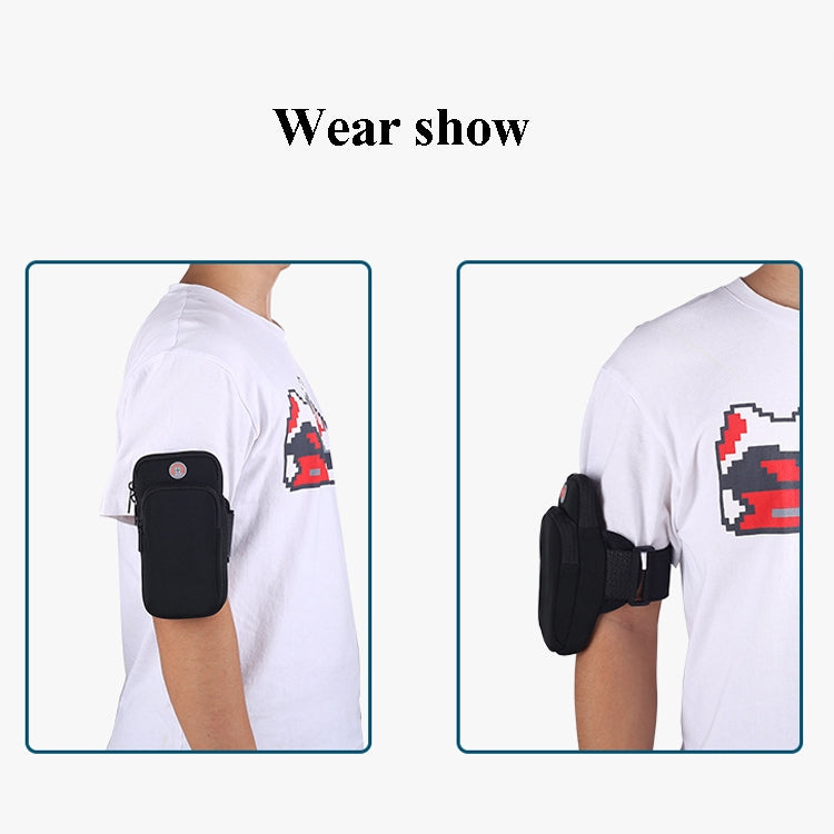 3 PCS Running Mobile Phone Arm Bag Men And Women Fitness Outdoor Hand Bag Wrist Bag  for Mobile Phones Within 6.5 inch(Rose Red) Eurekaonline