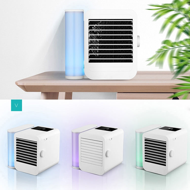 3 in 1 Refrigeration + Humidification + Purification Air Cooler Desktop Cooling Fan with Colorful Light Eurekaonline