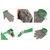 304 Stainless Steel 5 Fingers Steel Ring Anti-cutting Labor Protection Gloves, Size:M Eurekaonline