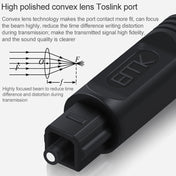 30m EMK OD4.0mm Square Port to Square Port Digital Audio Speaker Optical Fiber Connecting Cable(Black) Eurekaonline