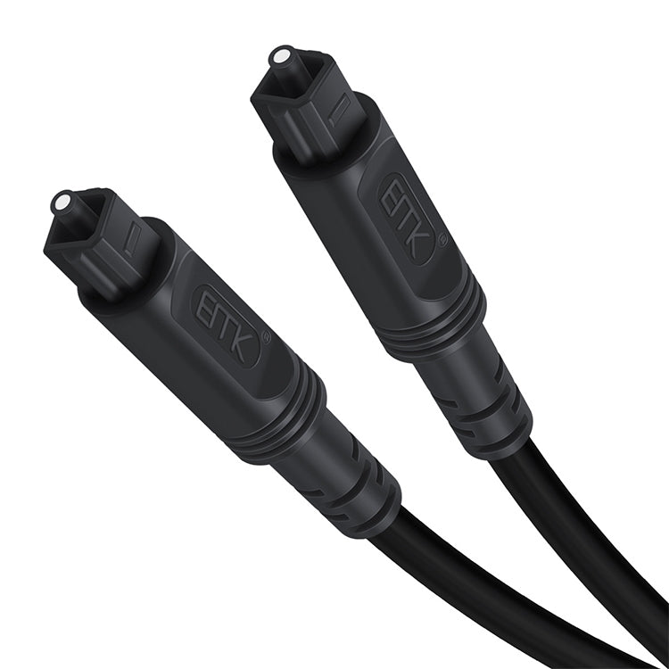 30m EMK OD4.0mm Square Port to Square Port Digital Audio Speaker Optical Fiber Connecting Cable(Black) Eurekaonline