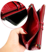 3513 Antimagnetic RFID Multi-function Retro Leather Lady Wallet Large-capacity Purse with Card Holder(Red) Eurekaonline
