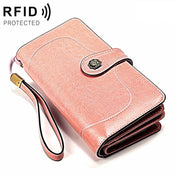 3555 Large Capacity Long Multi-function Anti-magnetic RFID Wallet Clutch for Ladies with Card Slots (Pink) Eurekaonline