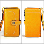 3555 Large Capacity Long Multi-function Anti-magnetic RFID Wallet Clutch for Ladies with Card Slots (Yellow) Eurekaonline