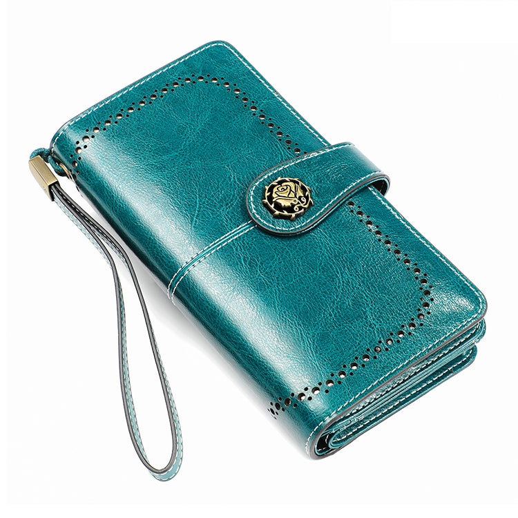 3556 Large Capacity Long Multi-function Anti-magnetic RFID Wallet Clutch for Ladies with Card Slots (Blue) Eurekaonline