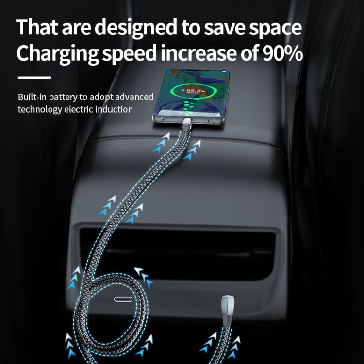 3A USB-C/Type-C to USB-C/Type-C Elbow Fast Charge Data Cable, Length:2m(Grey) Eurekaonline