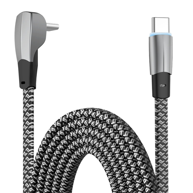 Type-C Elbow Fast Charge Data Cable, Length:2m(Grey) Eurekaonline