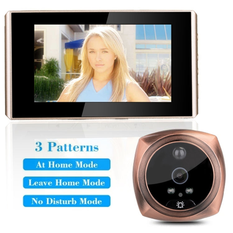 4.3 inch LCD Color Screen Digital Doorbell Door Eye Doorbell Electronic Peephole Door Camera Viewer(Gold) Eurekaonline