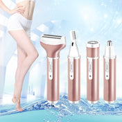 4 In 1  USB Rechargeable Vibrissa Eyebrows Trimmer Body Hair Denuding Machine Set(Rose Gold) Eurekaonline