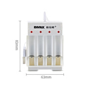 4 PCS BMAX B-04 AAA/AA 1.2V Battery 4 Slot USB Charger(English Boxed) Eurekaonline