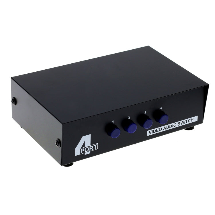 4 Port Input 1 Output Audio Video AV RCA Switch Box Eurekaonline