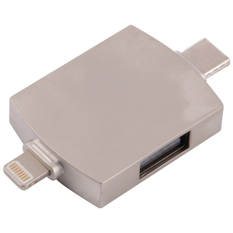  Type-C Male to USB 3.0 + USB Female OTG Card Reader Eurekaonline