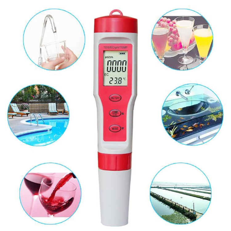 4-in-1 Portable PH/TDS/EC/TEMP Test Pen Multi-Function Water Quality Tester Eurekaonline