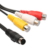 4-pin S-Video TV to RCA Converter AV female Cable Adapter, Length: 20cm Eurekaonline