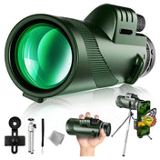 40X60 Outdoor Night Vision High Power HD Monocular (Standard+Universal Clip+Tripod) Eurekaonline