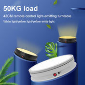 42cm LED Light Electric Rotating Display Stand Turntable, Power Plug:AU Plug(White) Eurekaonline