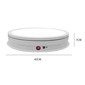 42cm LED Light Electric Rotating Display Stand Turntable, Power Plug:AU Plug(White) Eurekaonline