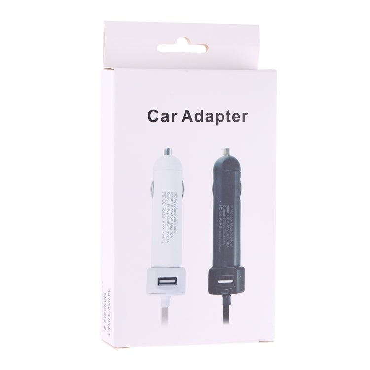 45W-2 5.1V 2.1A USB Interface Car Charger with 14.85V 3.05A T MagSafe 2 Interface Data Cable(White) Eurekaonline