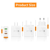 45W PD3.0 + 2 x QC3.0 USB Multi Port Charger with Type-C to Type-C Cable, UK Plug(White) Eurekaonline