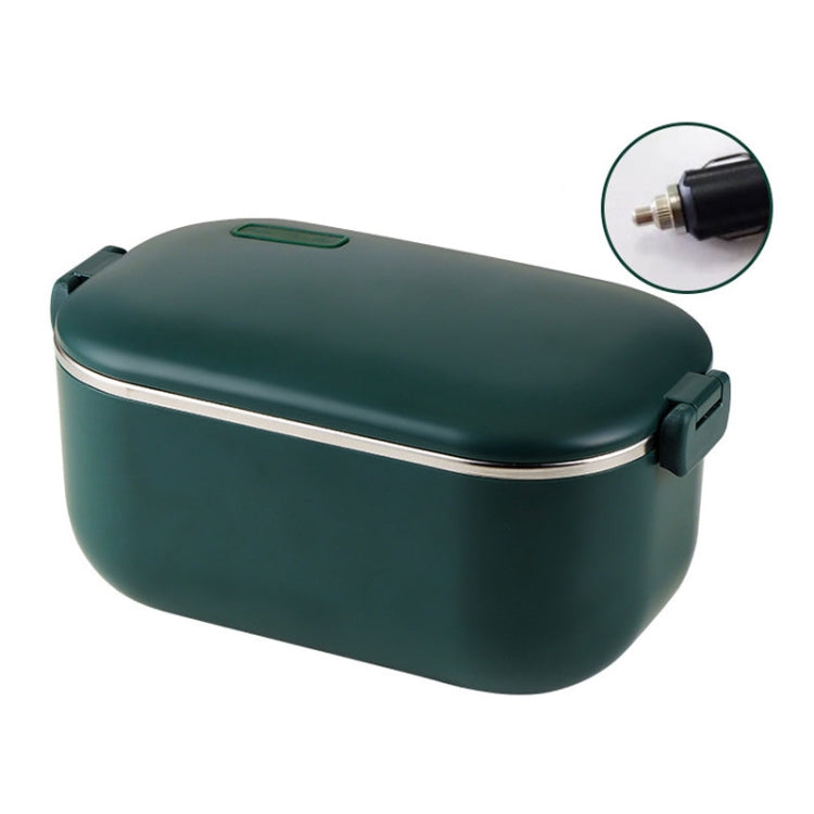 48W 1L  304 Stainless Steel Heating Lunch Box Can Be Plugged In 12V Car Plug(Green) Eurekaonline