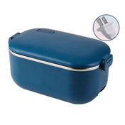 48W 1L  304 Stainless Steel Heating Lunch Box Can Be Plugged In US Plug(Blue) Eurekaonline