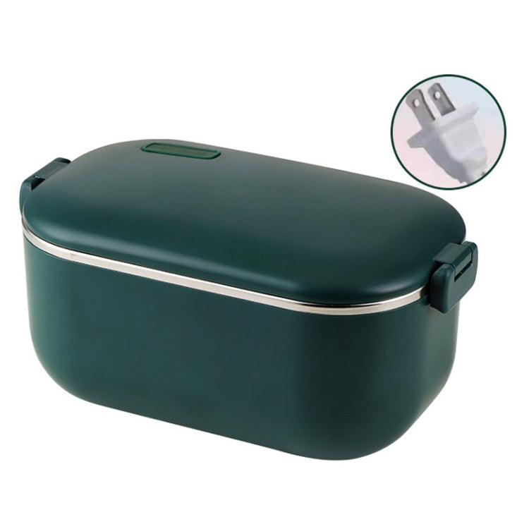 48W 1L  304 Stainless Steel Heating Lunch Box Can Be Plugged In US Plug(Green) Eurekaonline