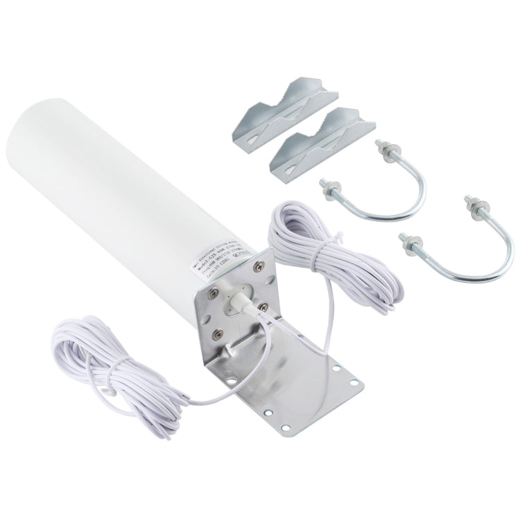 4G LTE WiFi 12DBi Omni External Barrel Antenna with TS9 Male(White) Eurekaonline