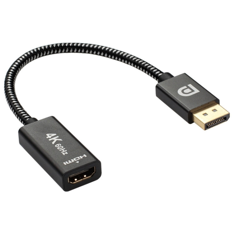 4K 60Hz DisplayPort Male to HDMI Female Adapter Cable (Silver+Black) Eurekaonline