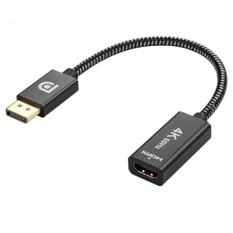 4K 60Hz DisplayPort Male to HDMI Female Adapter Cable (Silver+Black) Eurekaonline