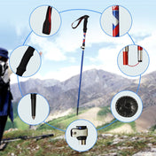 5 Node Portable Foldable Aluminium Alloy Alpenstocks Trekking Poles, Folding Length : 28.5CM (Black) Eurekaonline