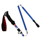 5 Node Portable Foldable Aluminium Alloy Alpenstocks Trekking Poles, Folding Length : 28.5CM (Blue) Eurekaonline