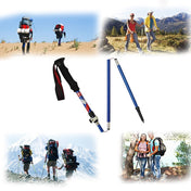 5 Node Portable Foldable Aluminium Alloy Alpenstocks Trekking Poles, Folding Length : 28.5CM (Blue) Eurekaonline