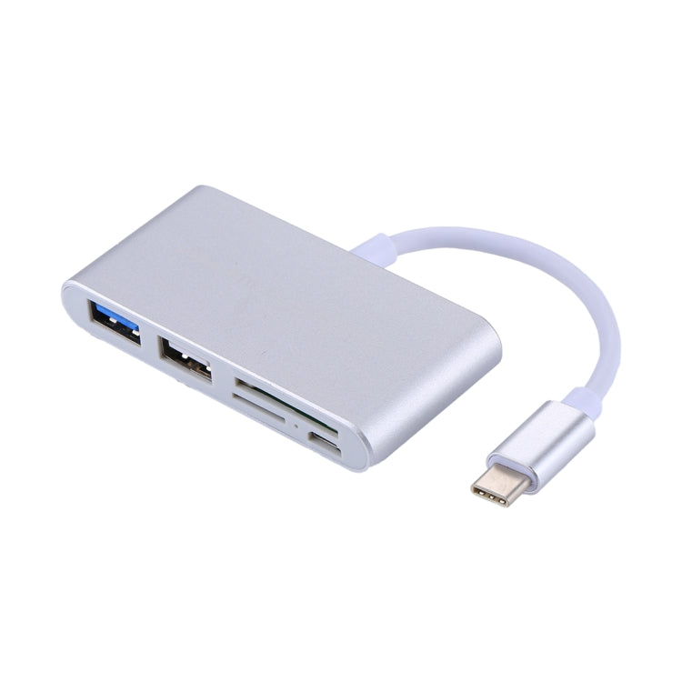  Type-C OTG COMBO Adapter Card Reader for Tablet, Smartphone, PC(Silver) Eurekaonline