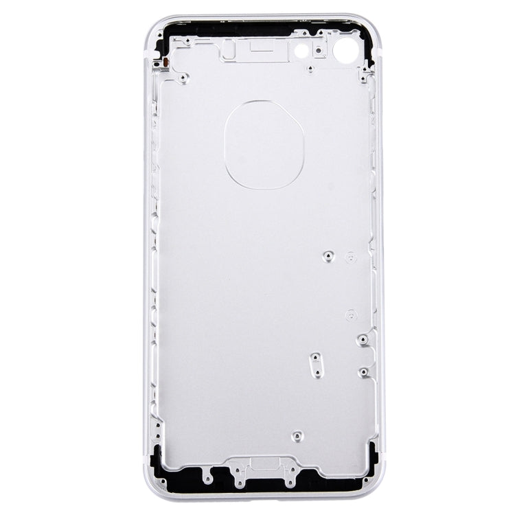 5 in 1 for iPhone 7 (Back Cover + Card Tray + Volume Control Key + Power Button + Mute Switch Vibrator Key) Full Assembly Housing Cover(Silver) Eurekaonline