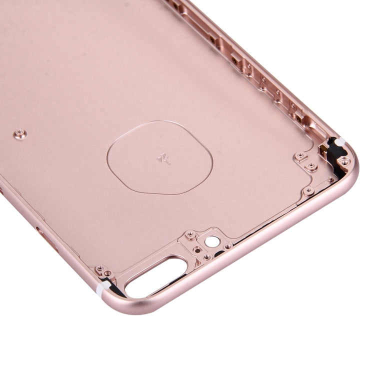 5 in 1 for iPhone 7 Plus (Back Cover + Card Tray + Volume Control Key + Power Button + Mute Switch Vibrator Key) Full Assembly Housing Cover(Rose Gold) Eurekaonline