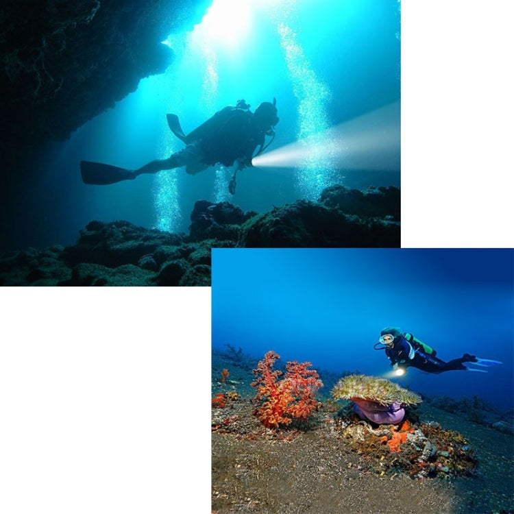 5 x CREE XM-L2 White Light Diving Flashlight, 6800 LM, Diving Depth: 150m (Black) Eurekaonline