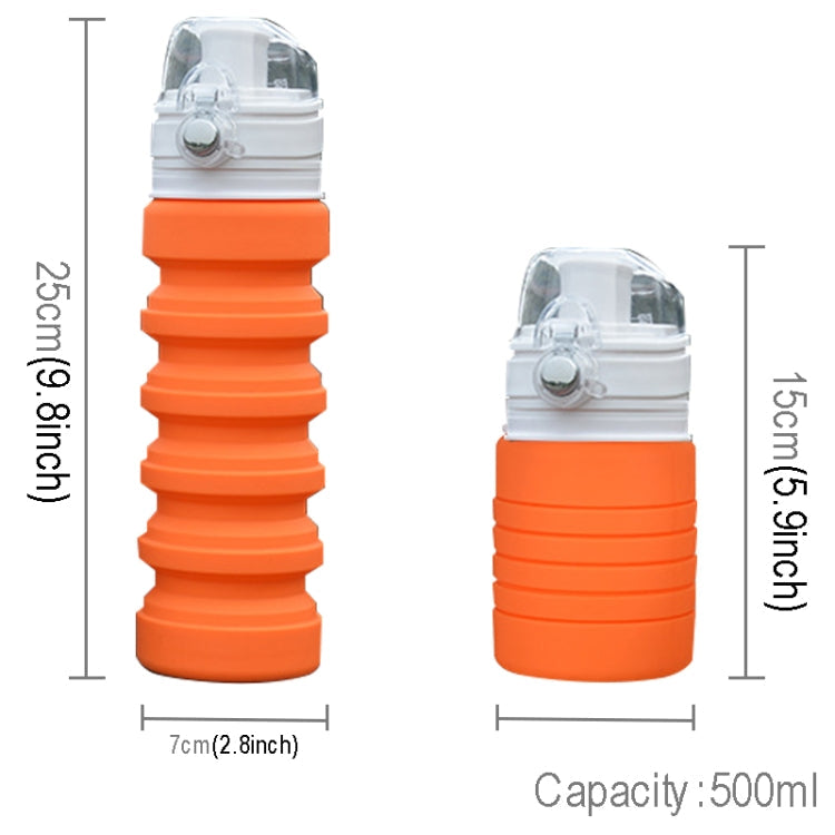 500mL Outdoor Travel Silicone Foldable Kettle Telescopic Cup Sports Drinking Bottle Eurekaonline