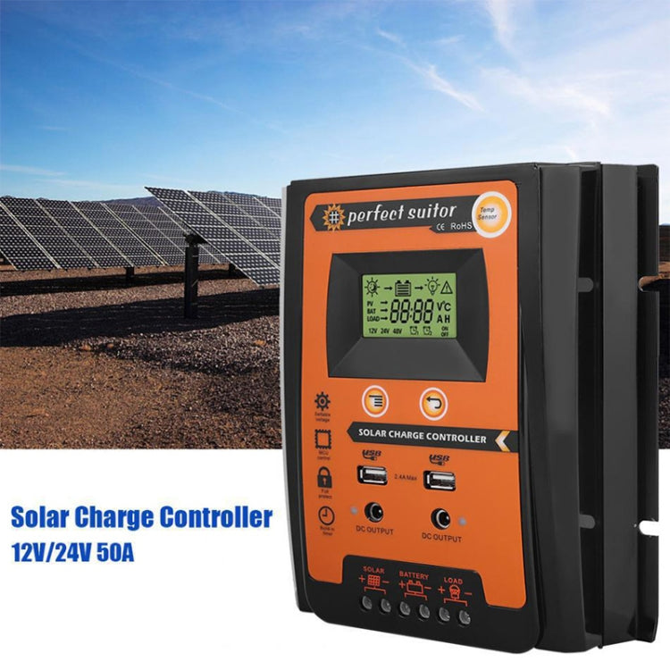 50A 12 / 24V Portable Solar Charging Controller Eurekaonline