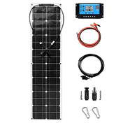 50W Single Board with 40A Controller PV System Solar Panel(White) Eurekaonline