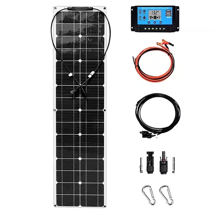 50W Single Board with 40A Controller PV System Solar Panel(White) Eurekaonline