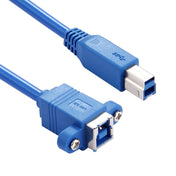 50cm USB 3.0 B Female to B Male Connector Adapter Data Cable for Printer / Scanner(Blue) Eurekaonline