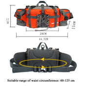 5L Outdoor Sports Multifunctional Cycling Hiking Waist Bag Waterproof Large-Capacity Kettle Bag, Size: 28.5 x 15 x 13cm(Orange) Eurekaonline