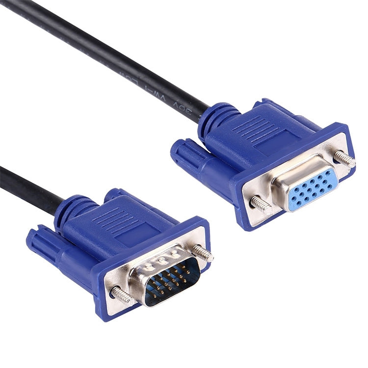 5m Good Quality VGA 15 Pin Male to VGA 15 Pin Female Cable for LCD Monitor, Projector, etc(Black) Eurekaonline