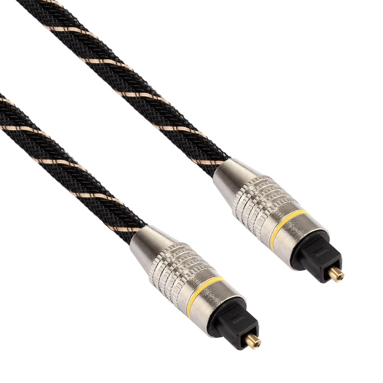 5m OD6.0mm Gold Plated Metal Head Woven Net Line Toslink Male to Male Digital Optical Audio Cable Eurekaonline