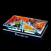 6 In 1 Multifunctional Compartmental Luminous Fruit Tray, Style: Luminous Base + Disc Eurekaonline